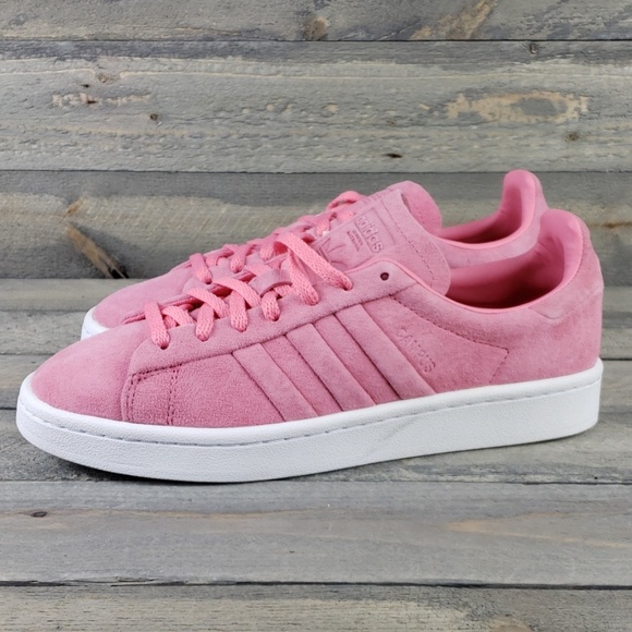 adidas Campus Stitch and Turn Pink Suede Sneakers - Picture 3 of 8